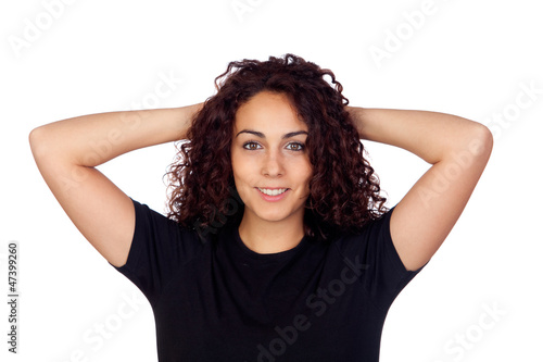 Photo: Relaxed brunette girl Relaxed brunette girl