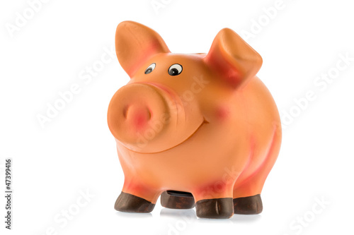 Photo: Sparschwein auf weißem Hintergrund Sparschwein auf weißem Hintergrund