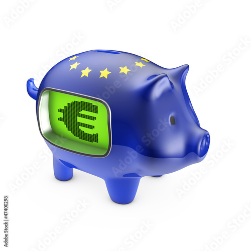 Illustration: LCD euro piggybank LCD euro piggybank