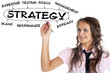 Foto: businesswoman drawing plan of Finance businesswoman drawing plan of Finance