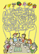 Family and Food Maze Game