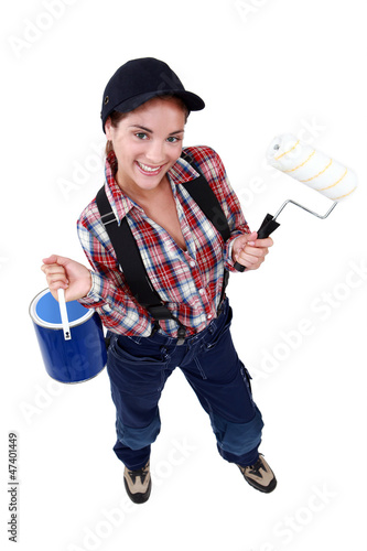 Photo: Cheerful decorator Cheerful decorator