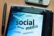 social media on screen