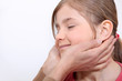 Young girl enjoying a massage