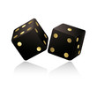 Two black dices