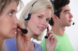 Three call-center workers