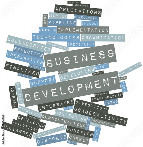 Illustration: Word cloud for Business development Word cloud for Business development