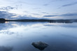 Lake in misty twilight, Sweden