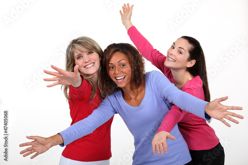 Photo: Three excited women Three excited women