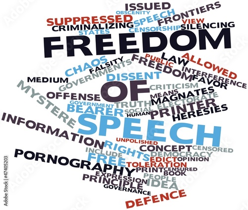 Illustration: Word cloud for Freedom of speech Word cloud for Freedom of speech