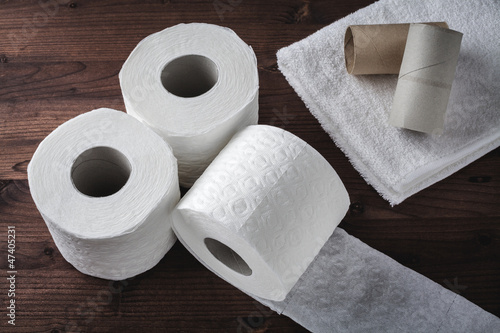 Photo: paper toilet rolls paper toilet rolls