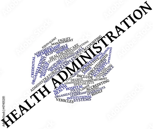Illustration: Word cloud for Health administration Word cloud for Health administration