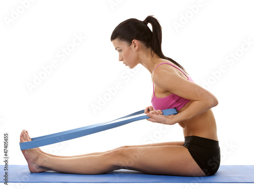 Photo: fitness woman stretching fitness woman stretching