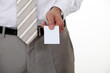 Businessman offering his card