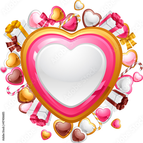Vektor: Valentine's Day vector background. Gift card and flyer. Valentine's Day vector background. Gift card and flyer.
