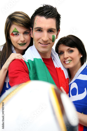 Photo: Italian football fans Italian football fans