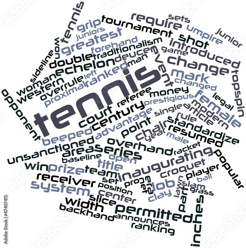 Illustration: Word cloud for Tennis Word cloud for Tennis