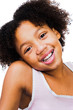 African American girl posing