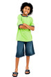 Boy standing with arms crossed
