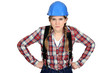 craftswoman looking angry
