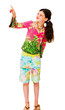 Photo: Smiling girl pointing Smiling girl pointing