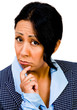 Mid adult businesswoman looking serious