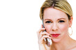 Portrait of a woman talking on mobile