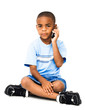 Photo: Boy talking on mobile phone Boy talking on mobile phone