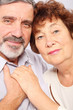 Portrait of senior couple, close