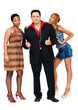 Photo: Portrait of three people standing Portrait of three people standing