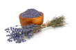 Photo: wooden bowl with lavender petals wooden bowl with lavender petals