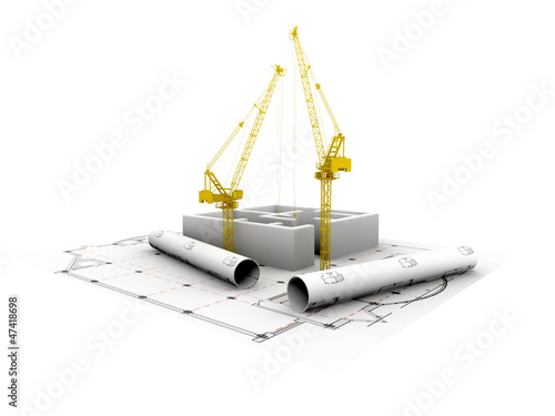 Illustration: 3D plan drawing 3D plan drawing