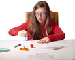 Photo: Teenage Girl with Science Project Homework Teenage Girl with Science Project Homework