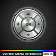 Vector Menu Interface on Leather Background