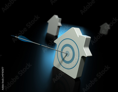 Illustration: property search, buying a house concept property search, buying a house concept