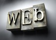 Web concept, vintage letterpress text
