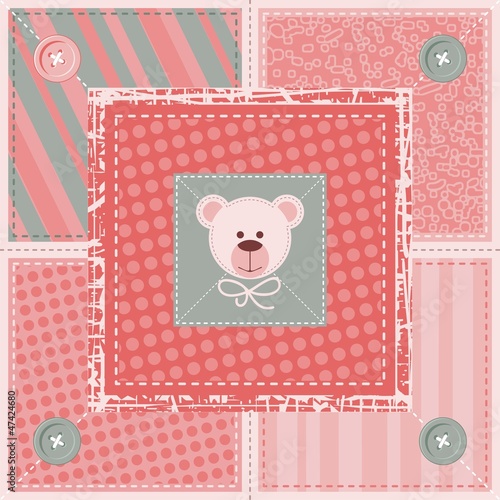 Vector: Cute Quilt Background Cute Quilt Background
