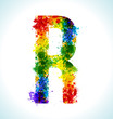 Gradient vector splashes font