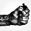Man Caught in Hand