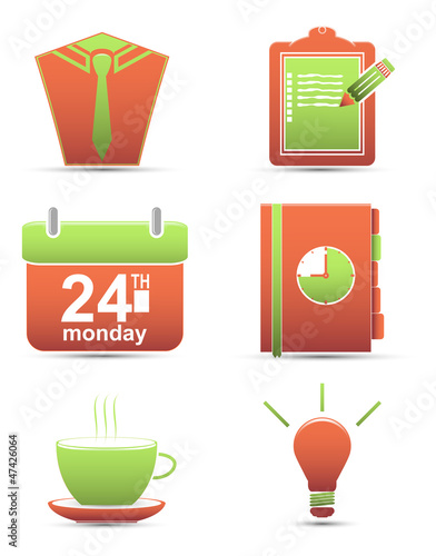 Vector: Vector set color icons. time management and business Vector set color icons. time management and business