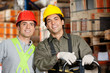 Happy Foreman At Warehouse