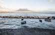 boats and Vesuvius