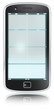 Abstract Smartphone with doors and shelves of Frosted Glass.