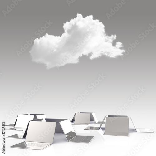 Illustration: Cloud computing concept Cloud computing concept
