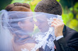 Happy Bride and groom on their wedding day