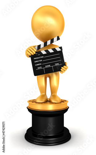Illustration: 3d white people oscar 3d white people oscar