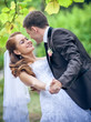 Happy Bride and groom on their wedding day