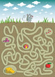 Mouse and Cheese Maze Game with solution in hidden layer