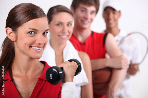 Photo: Teenagers dressed for variety of sports Teenagers dressed for variety of sports