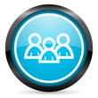 forum blue glossy circle icon on white background
